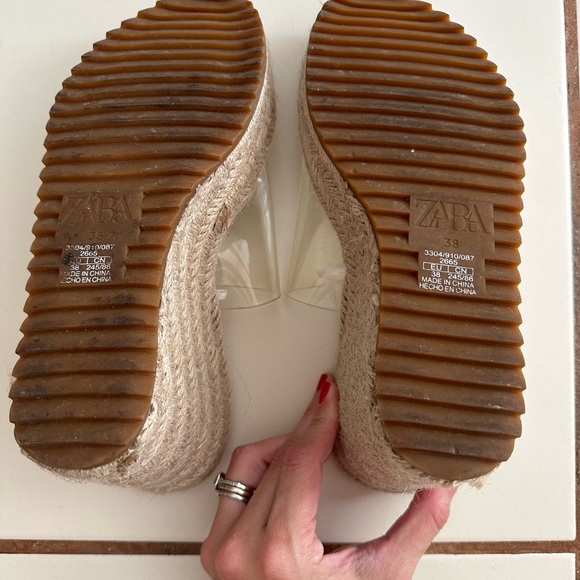 Clear Espadrille Slide Platforms - Picture 5 of 5